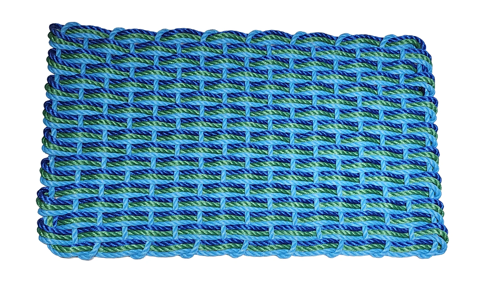 Lobster Rope Doormats of Florida in Light Blue-Light Green-Royal Blue