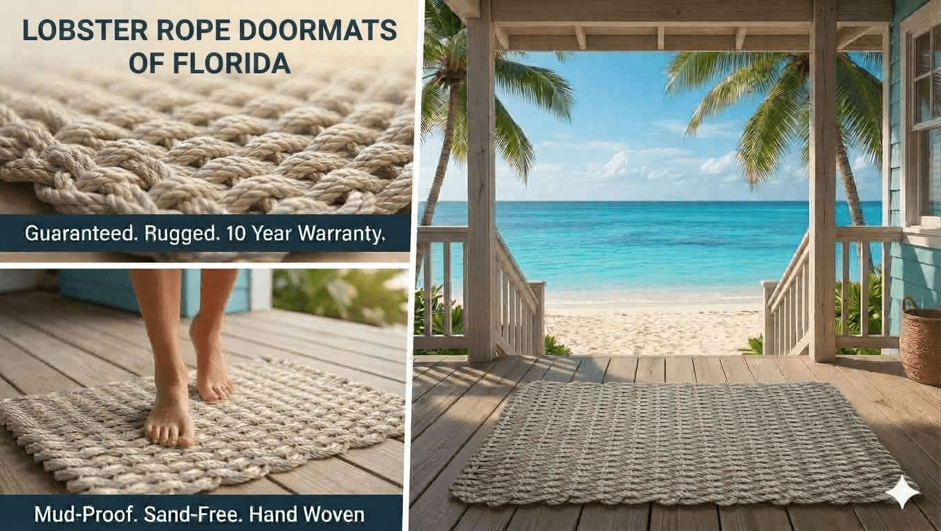 Dark Tan Lobster Rope Doormat